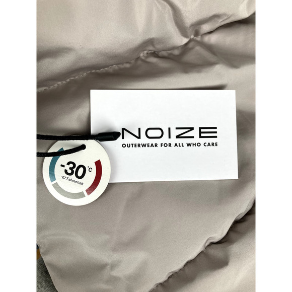 NWT Noize Harriet Mid-Length Belted Puffer Parka in Dark Oat Size XS - Picture 6 of 11